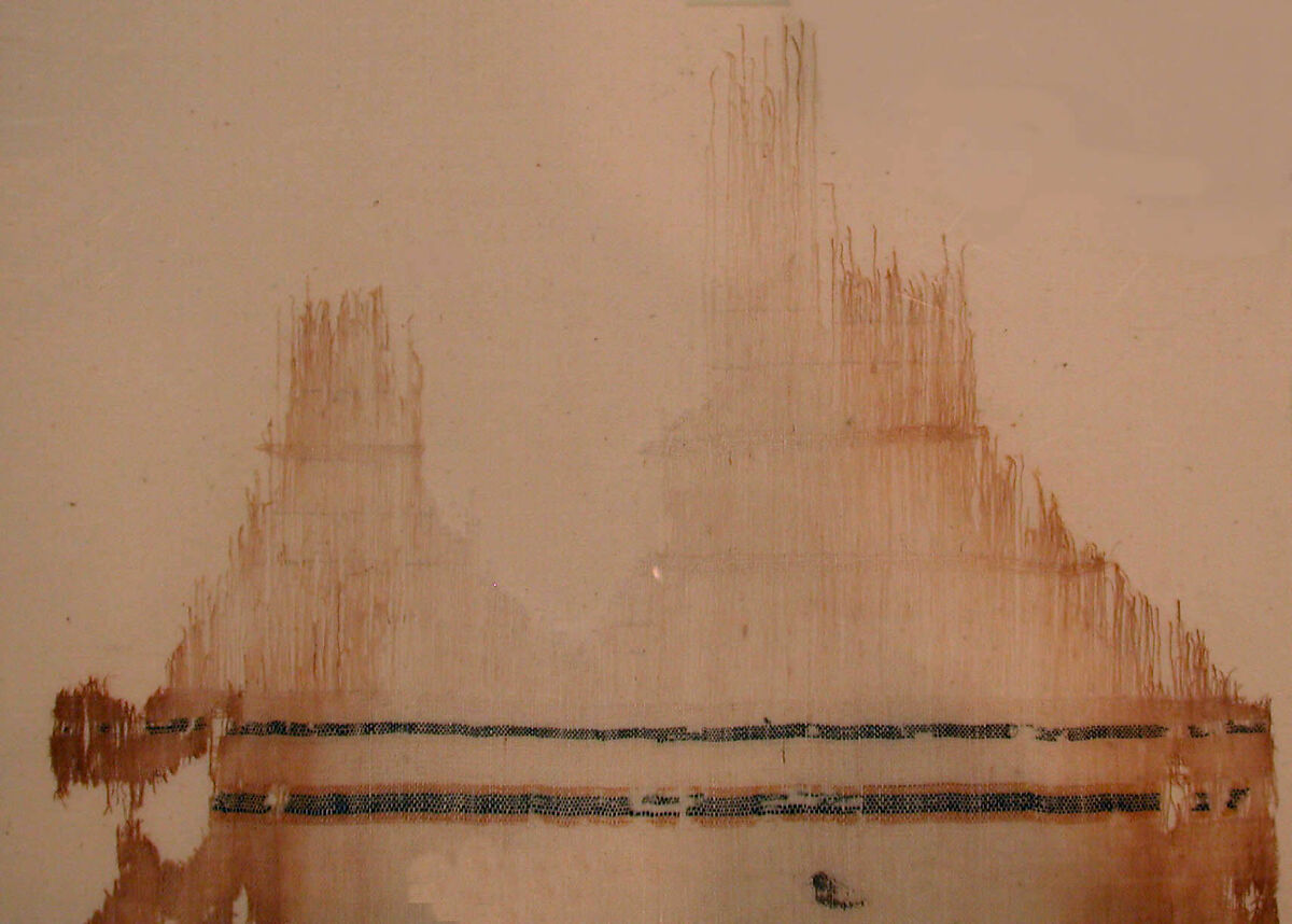 Textile Fragment, Linen and silk; tapestry weave inscription