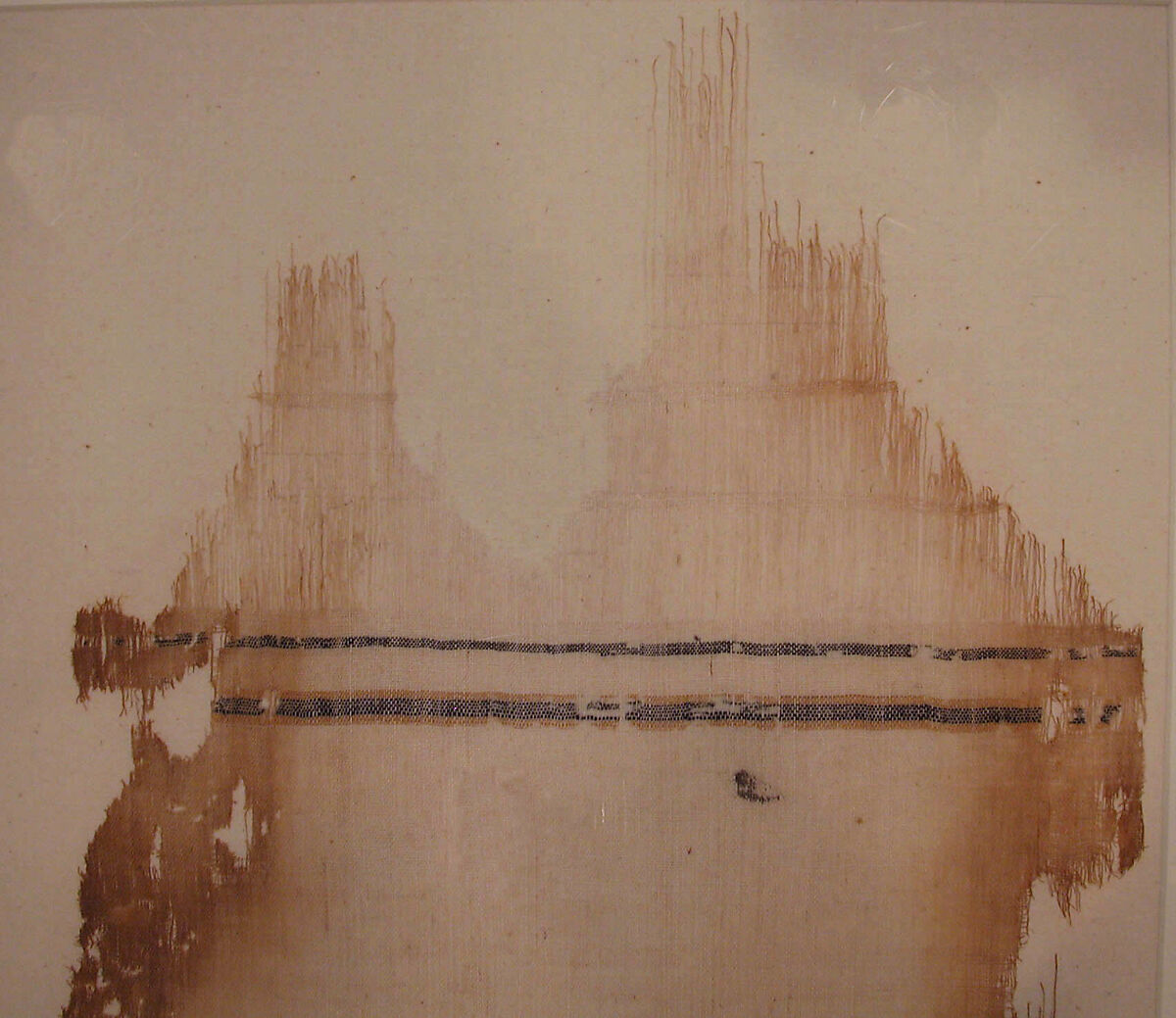 Textile Fragment, Linen and silk; tapestry weave inscription