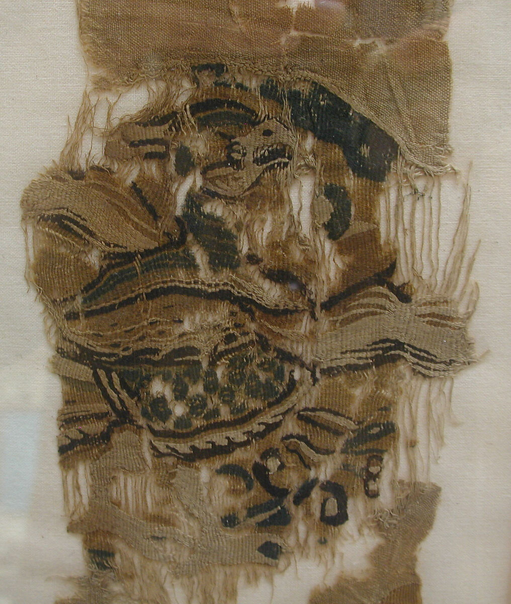 Textile Fragment, Linen and wool; tapestry-woven