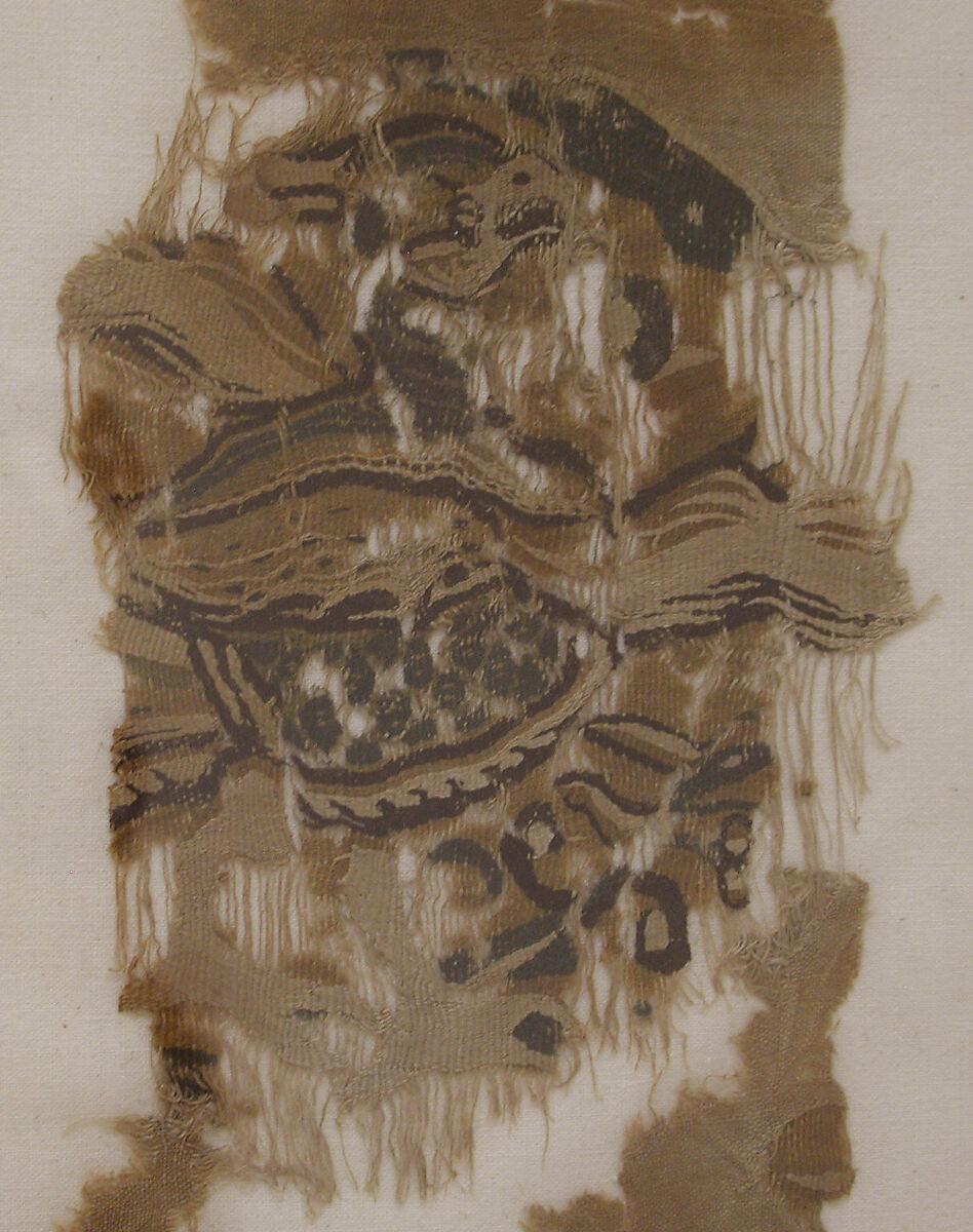 Textile Fragment, Linen and wool; tapestry-woven