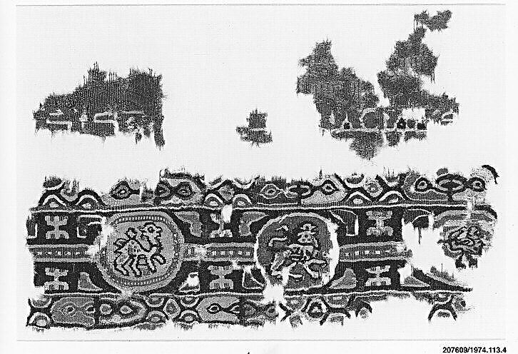 Tiraz with Medallions, Wool; tapestry weave