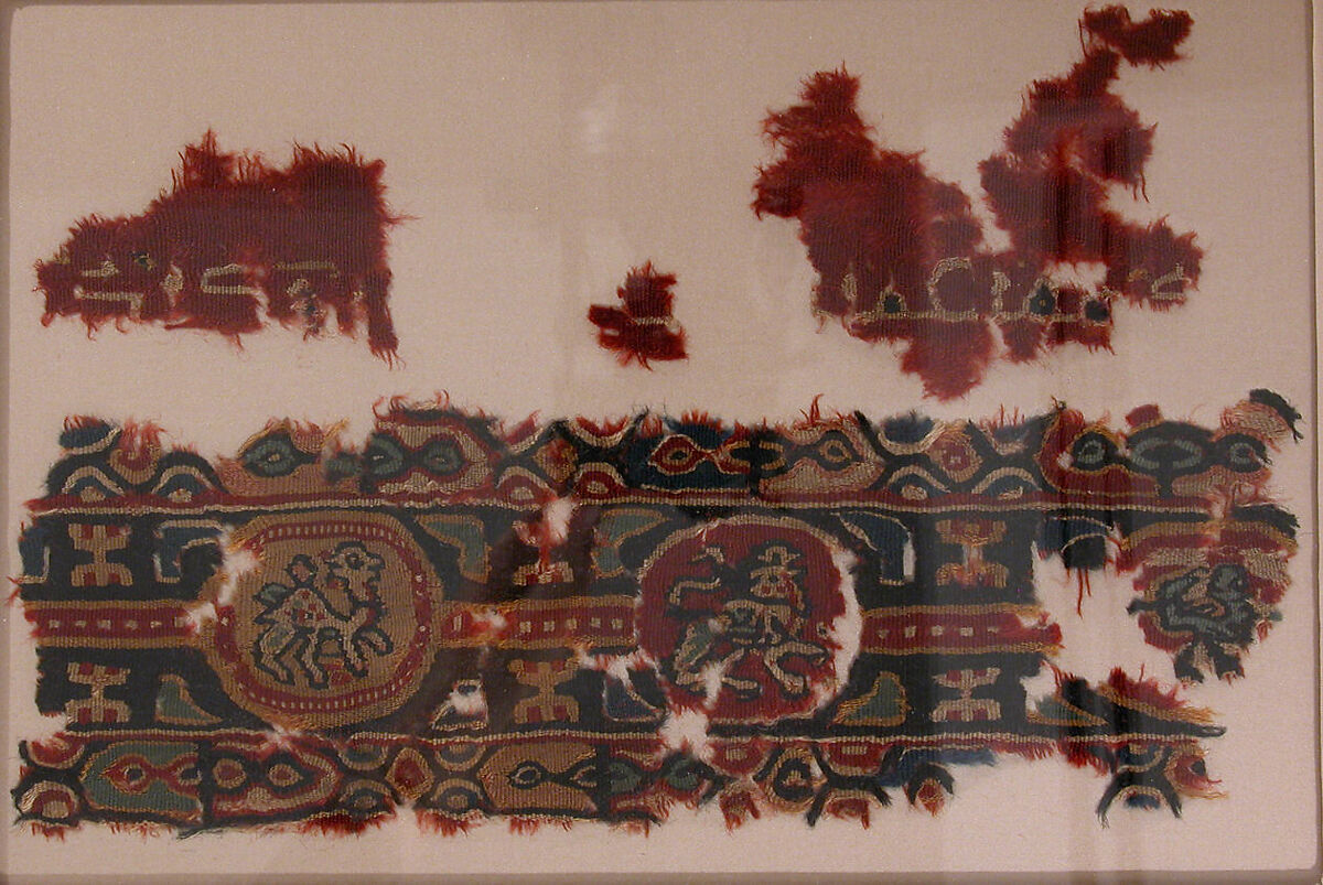 Tiraz with Medallions, Wool; tapestry weave