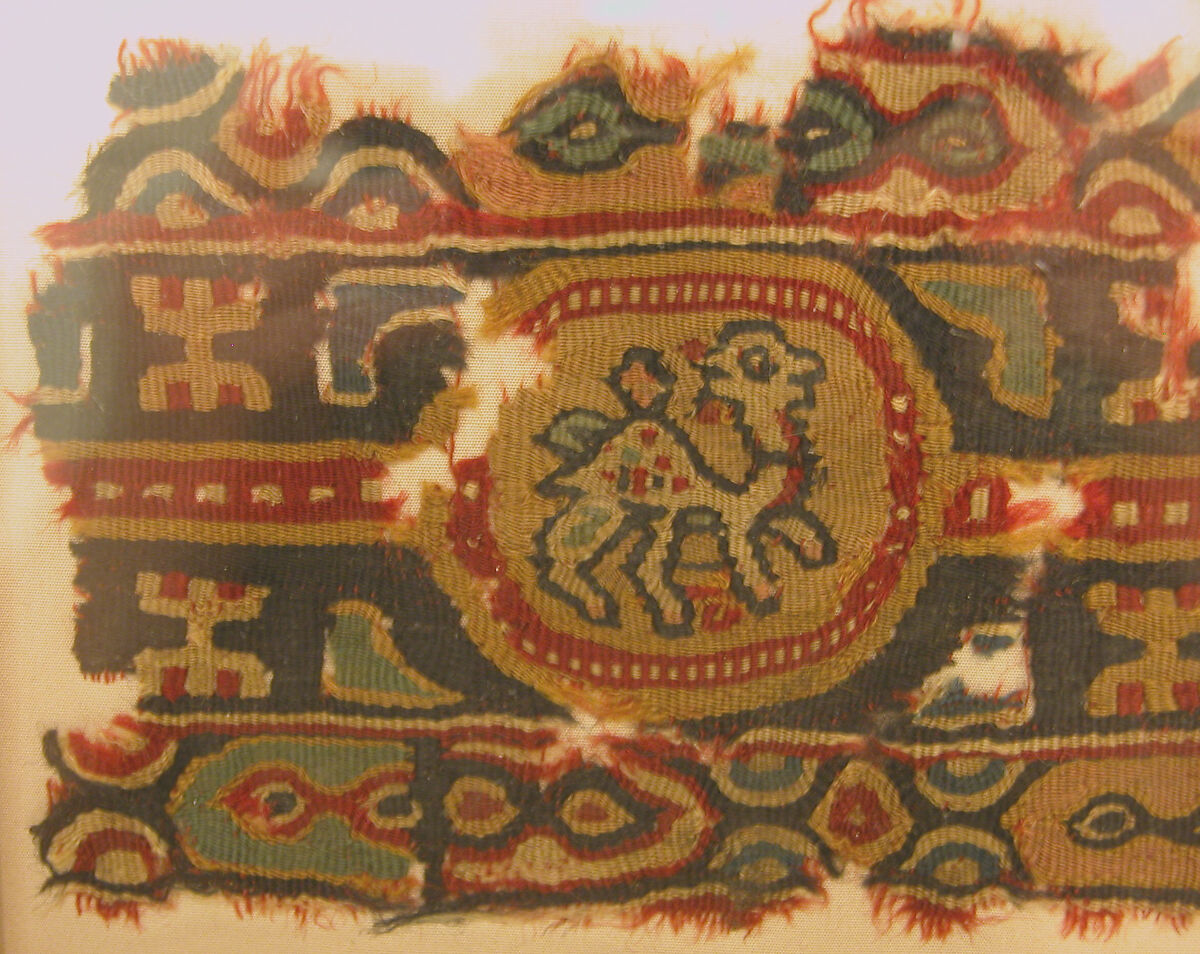Tiraz with Medallions, Wool; tapestry weave