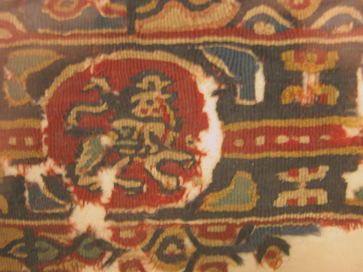 Tiraz with Medallions, Wool; tapestry weave
