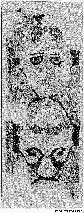 Textile Fragment, Wool, linen; tapestry weave