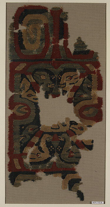 Textile Fragment, Wool; tapestry weave