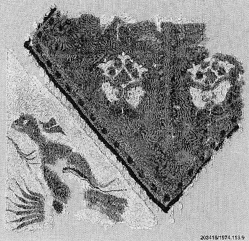Textile Fragment, Wool and linen; tapestry weave