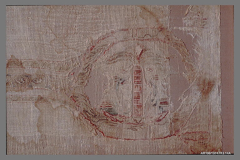 Textile Fragment, Linen; tapestry weave