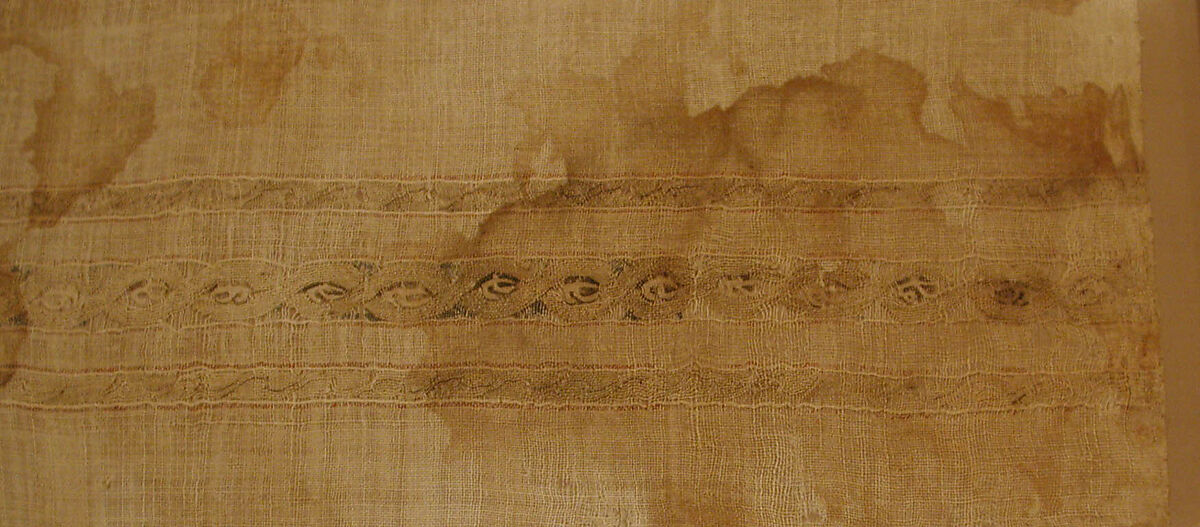 Textile Fragment, Linen; tapestry weave