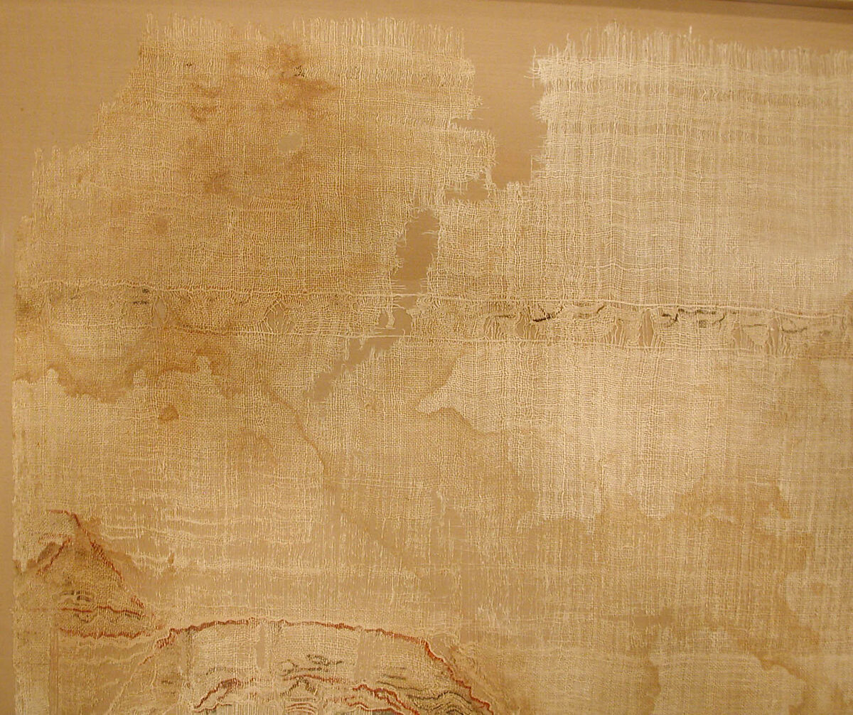 Textile Fragment, Linen; tapestry weave