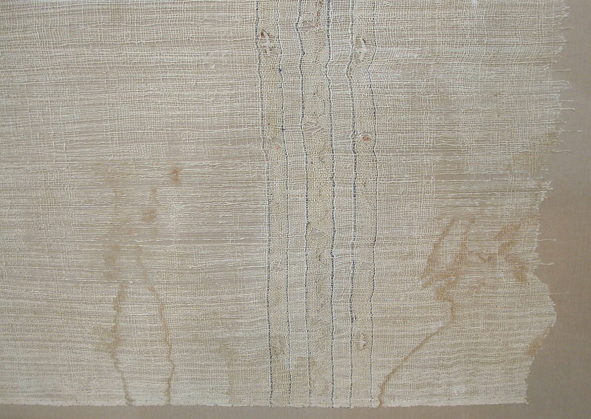 Textile Fragment, Linen; tapestry weave