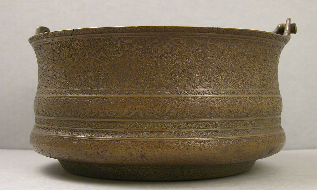 Bucket, Brass; engraved