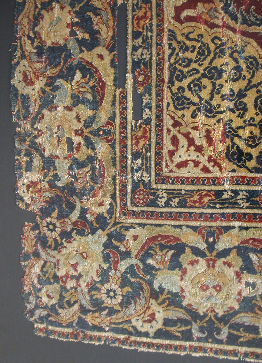 Prayer Rug, Silk, wool; asymmetrically knotted thread