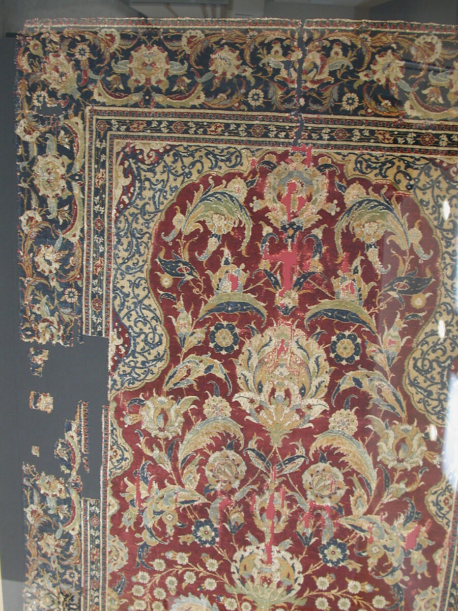 Prayer Rug, Silk, wool; asymmetrically knotted thread