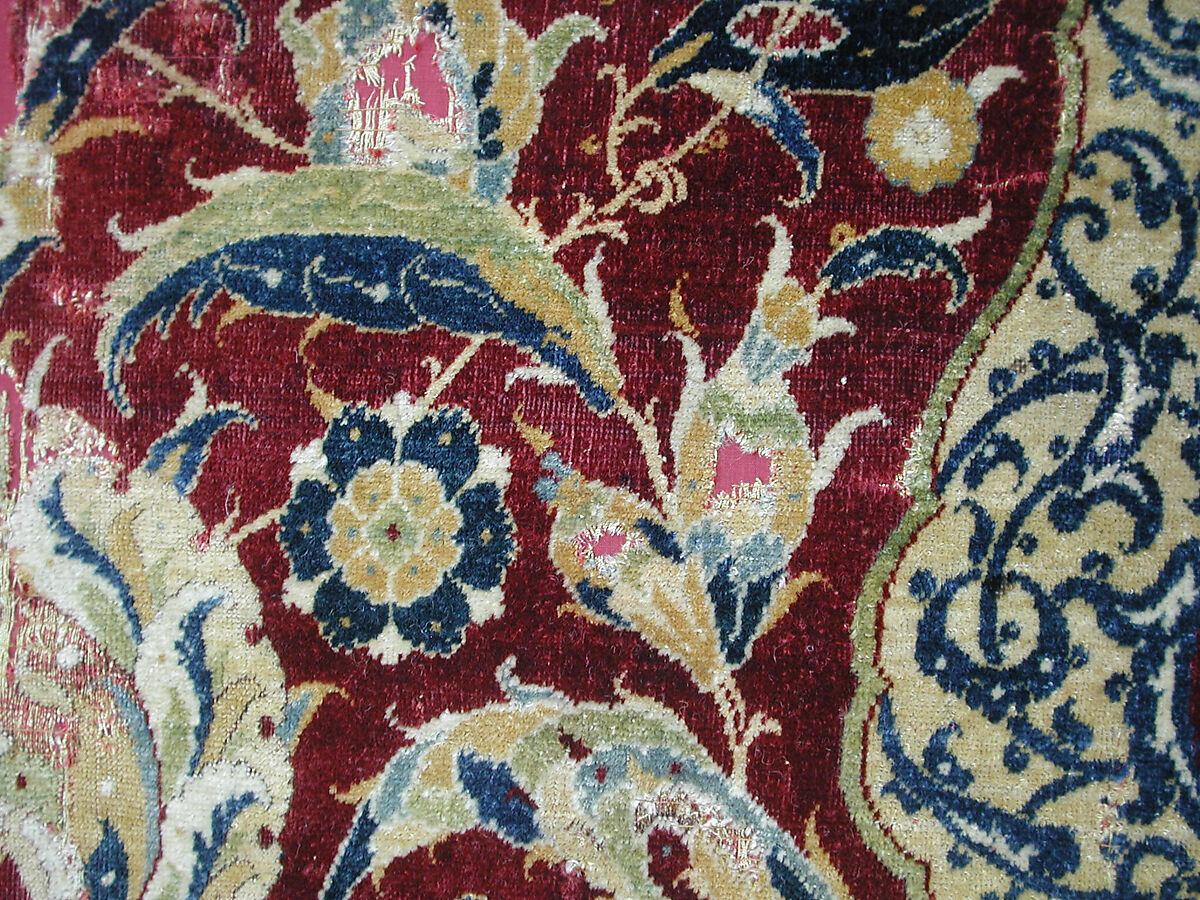 Prayer Rug, Silk, wool; asymmetrically knotted thread