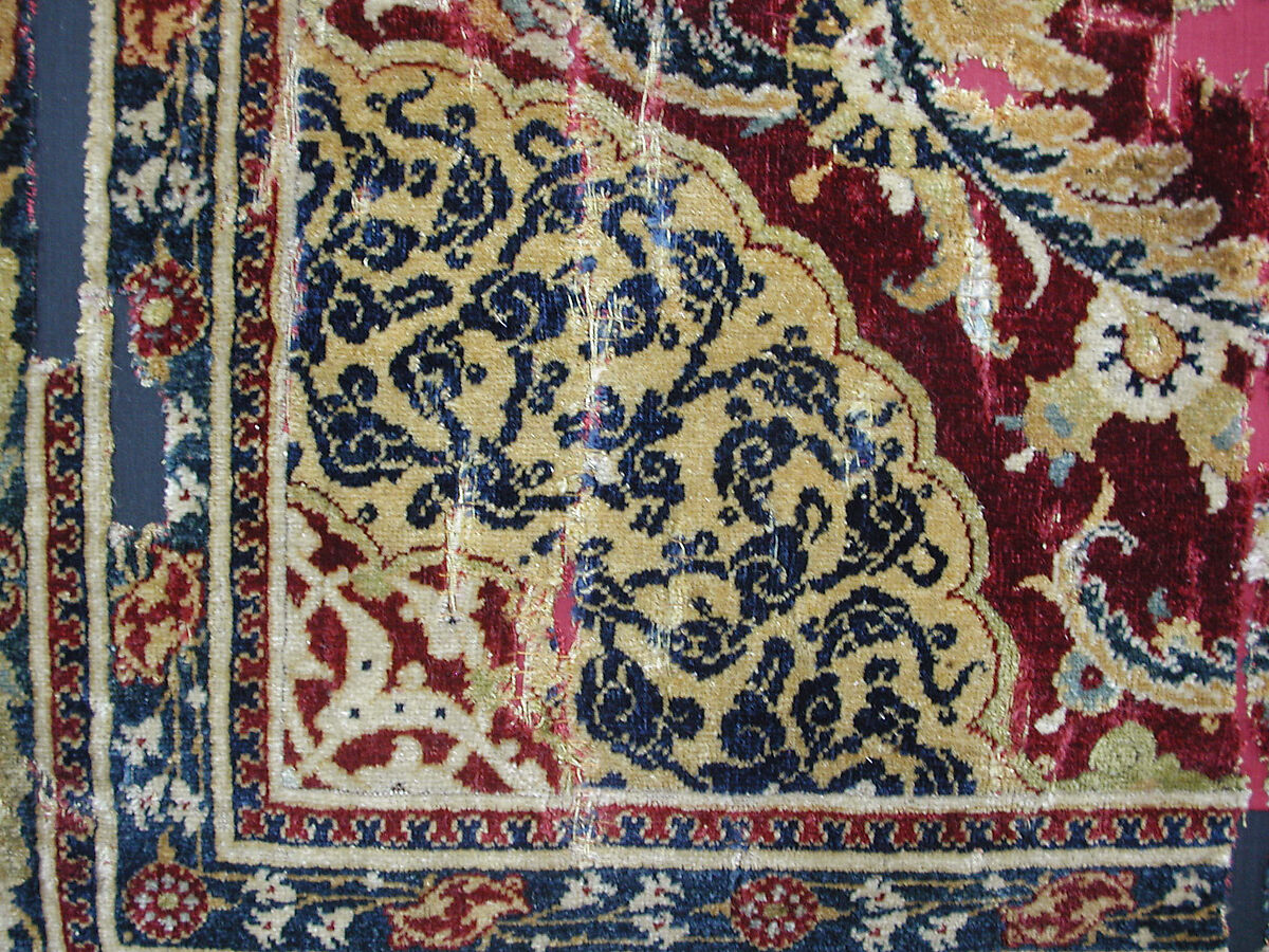 Prayer Rug, Silk, wool; asymmetrically knotted thread
