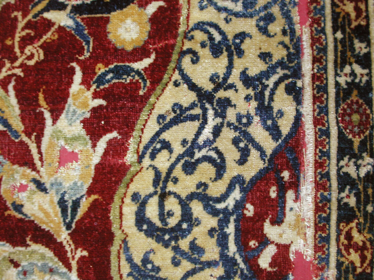 Prayer Rug, Silk, wool; asymmetrically knotted thread