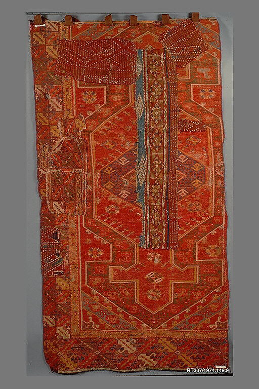 Textile Fragment, Wool (warp, weft and pile); symmetrically knotted pile