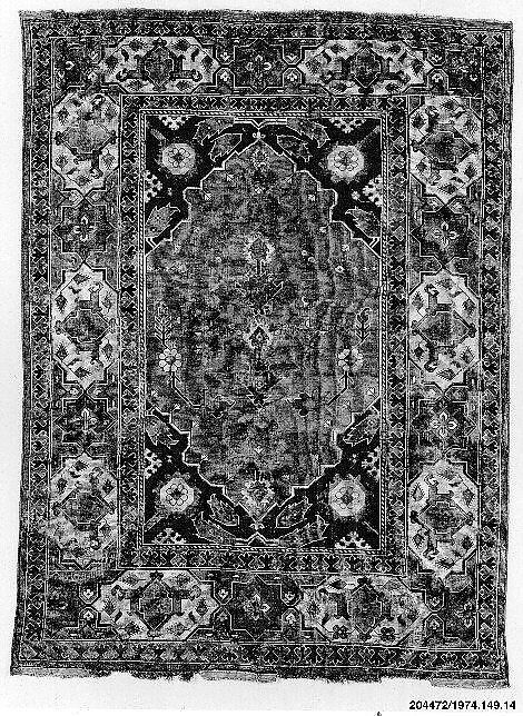 Carpet, Wool (warp, weft and pile); symmetrically knotted pile