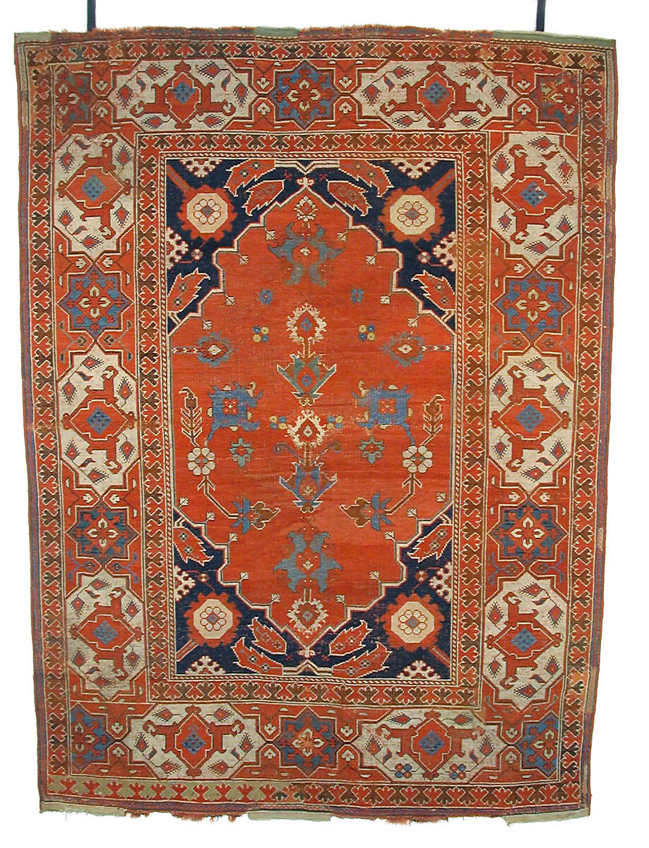 Carpet, Wool (warp, weft and pile); symmetrically knotted pile 