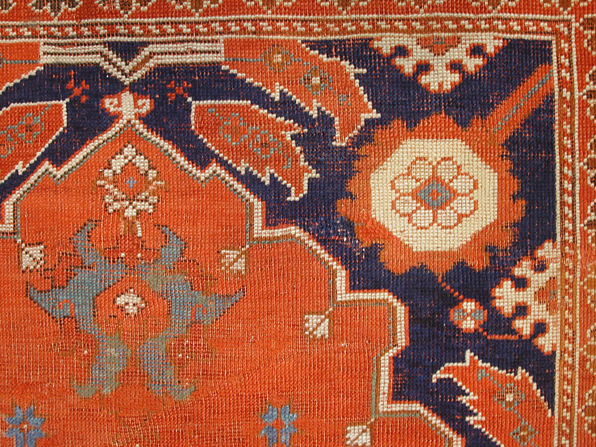 Carpet, Wool (warp, weft and pile); symmetrically knotted pile