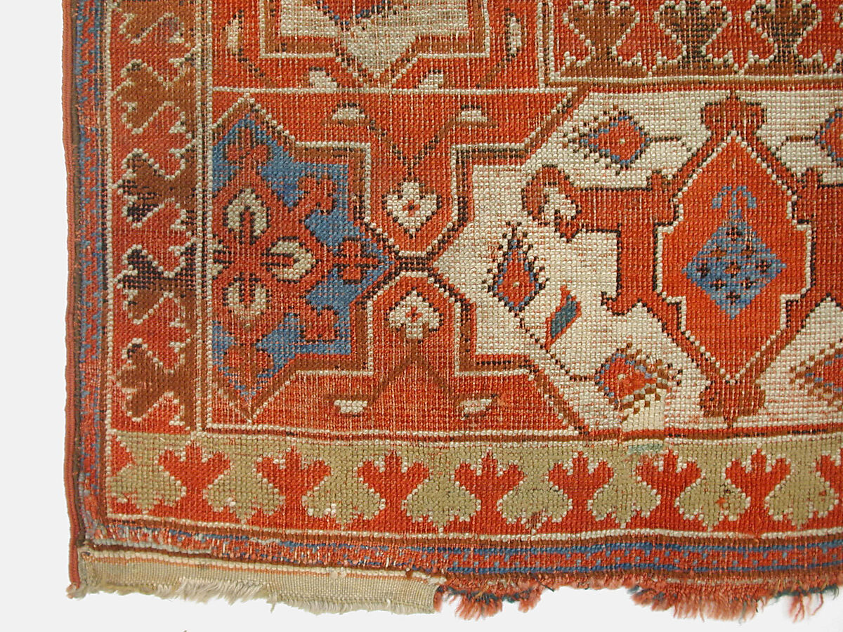Carpet, Wool (warp, weft and pile); symmetrically knotted pile