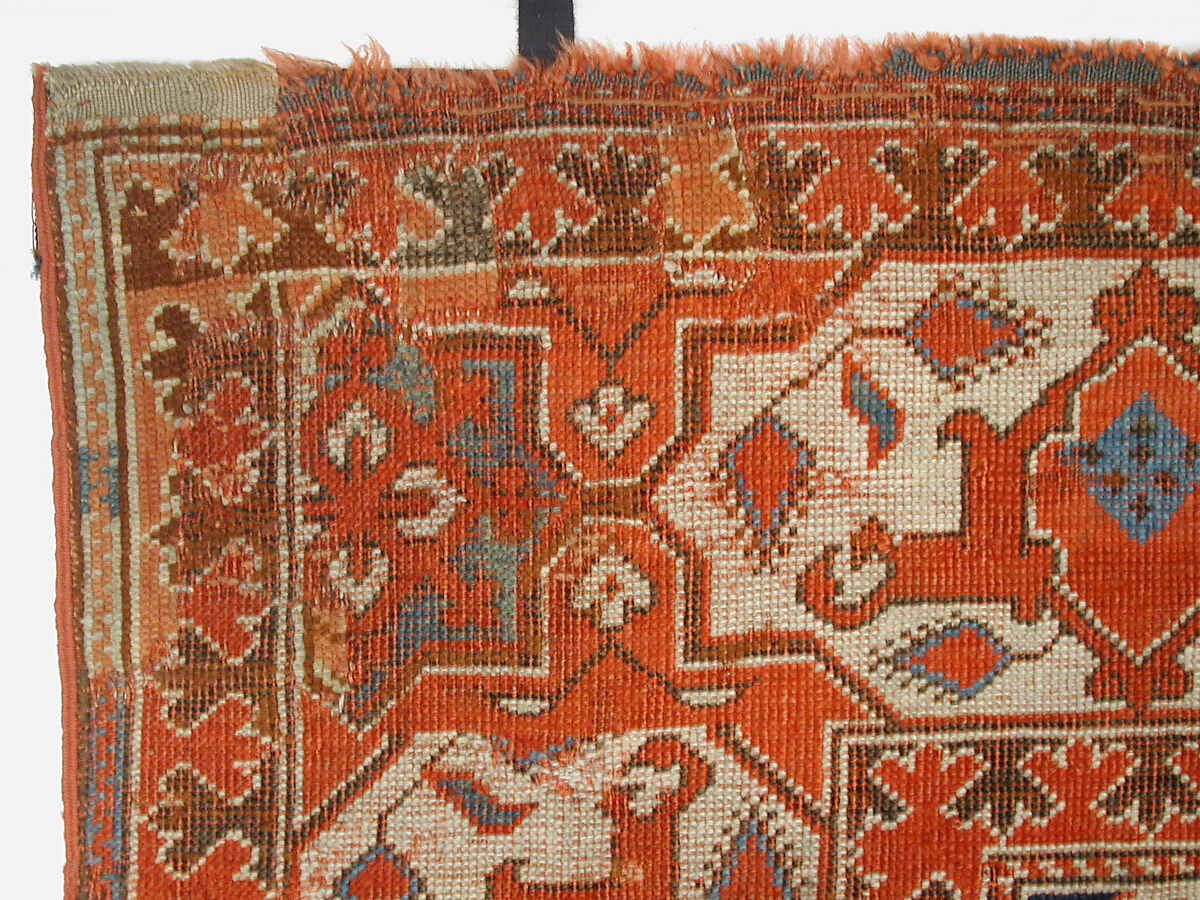Carpet, Wool (warp, weft and pile); symmetrically knotted pile