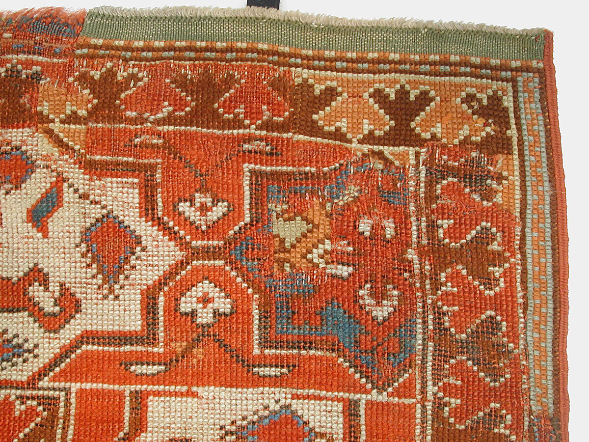 Carpet, Wool (warp, weft and pile); symmetrically knotted pile