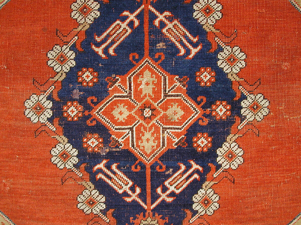 Carpet, Wool (warp, weft and pile); symmetrically knotted pile