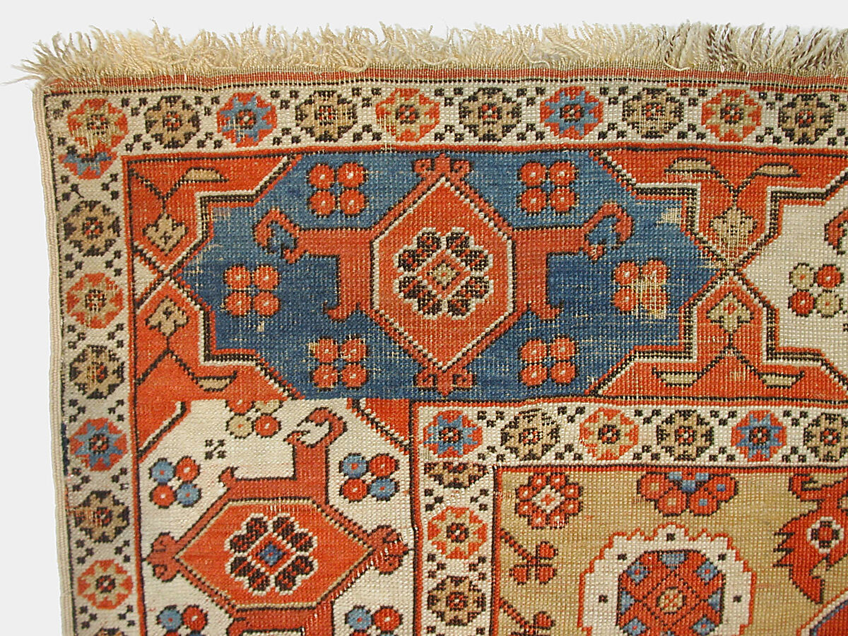 Carpet, Wool (warp, weft and pile); symmetrically knotted pile