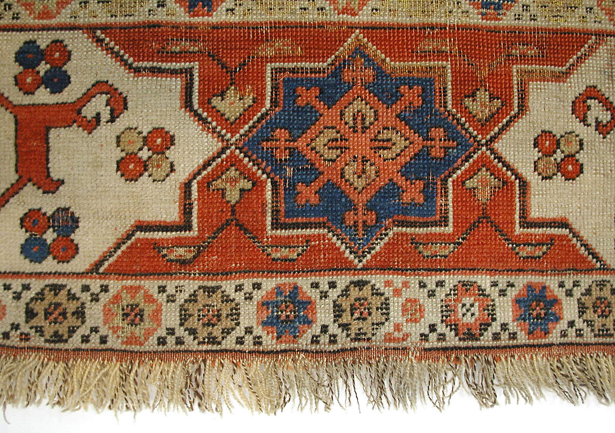 Carpet, Wool (warp, weft and pile); symmetrically knotted pile