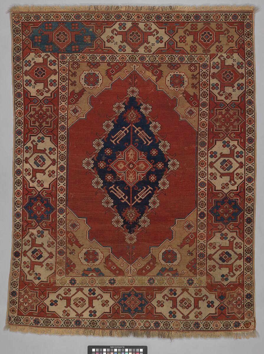 Carpet, Wool (warp, weft and pile); symmetrically knotted pile 