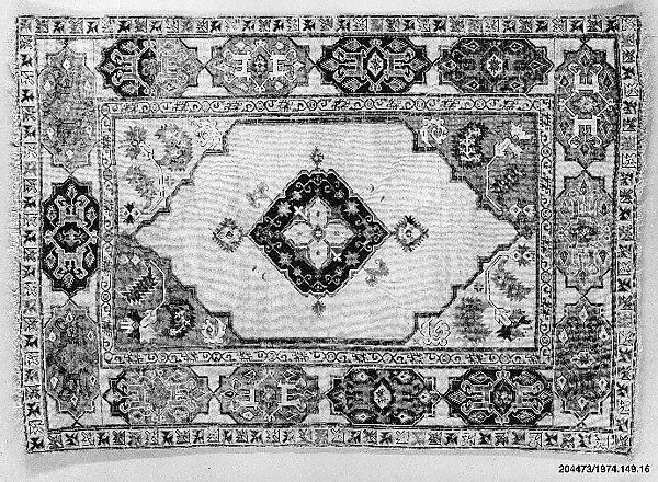 Carpet, Wool (warp, weft and pile); symmetrically knotted pile