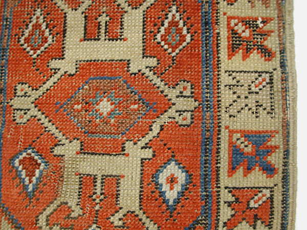 Carpet, Wool (warp, weft and pile); symmetrically knotted pile