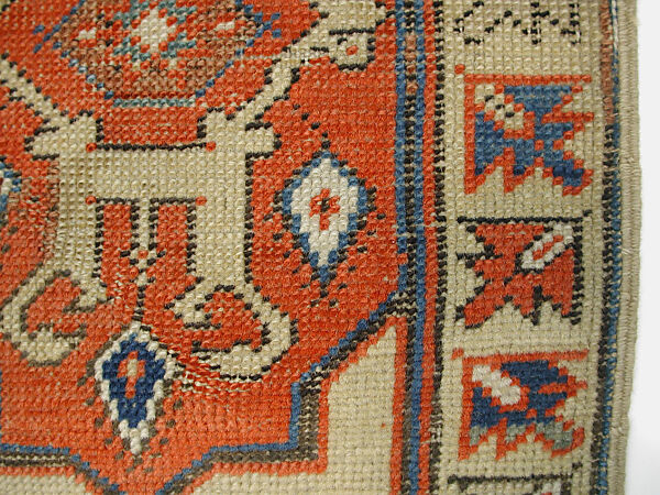 Carpet, Wool (warp, weft and pile); symmetrically knotted pile