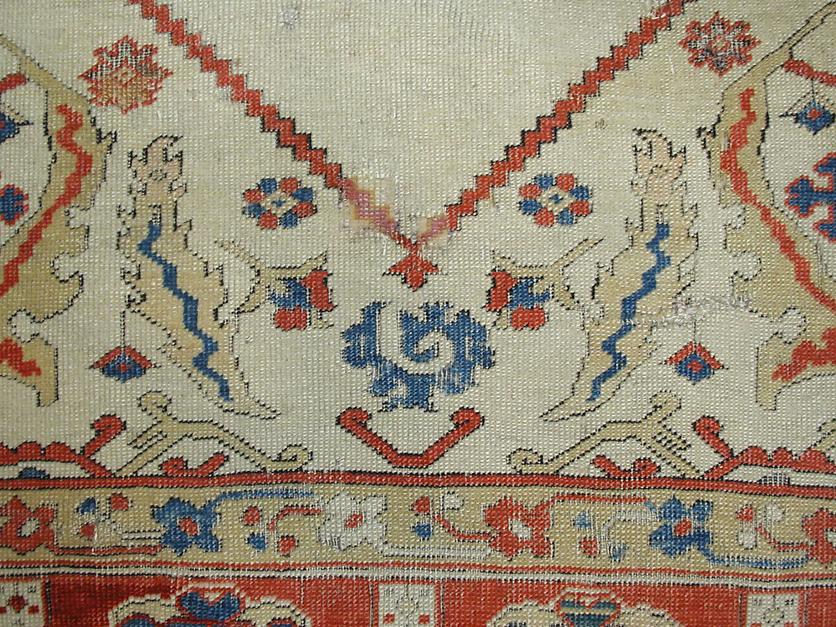 Carpet, Wool (warp, weft and pile); symmetrically knotted pile