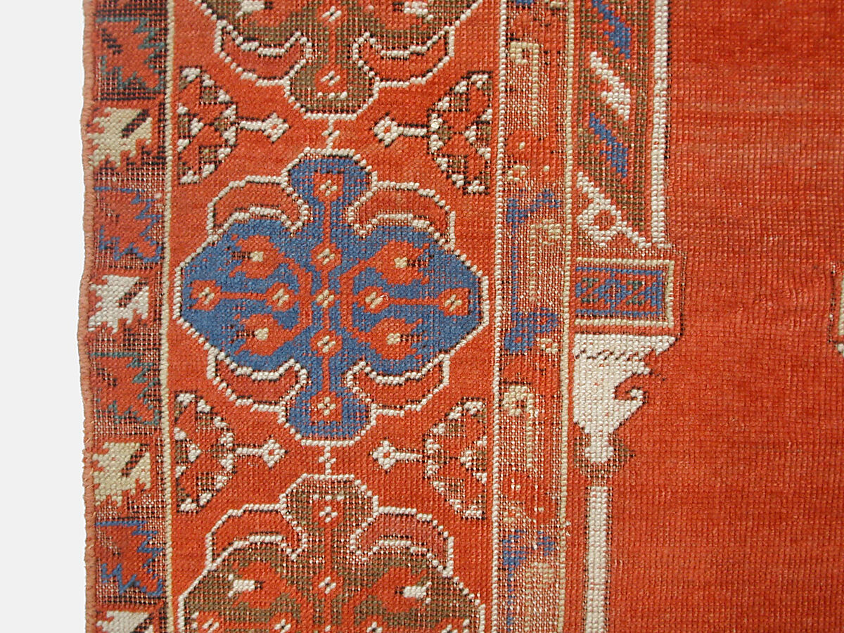 Prayer Rug with Triple Arch Design, Wool (warp, weft, and pile); symmetrically knotted pile