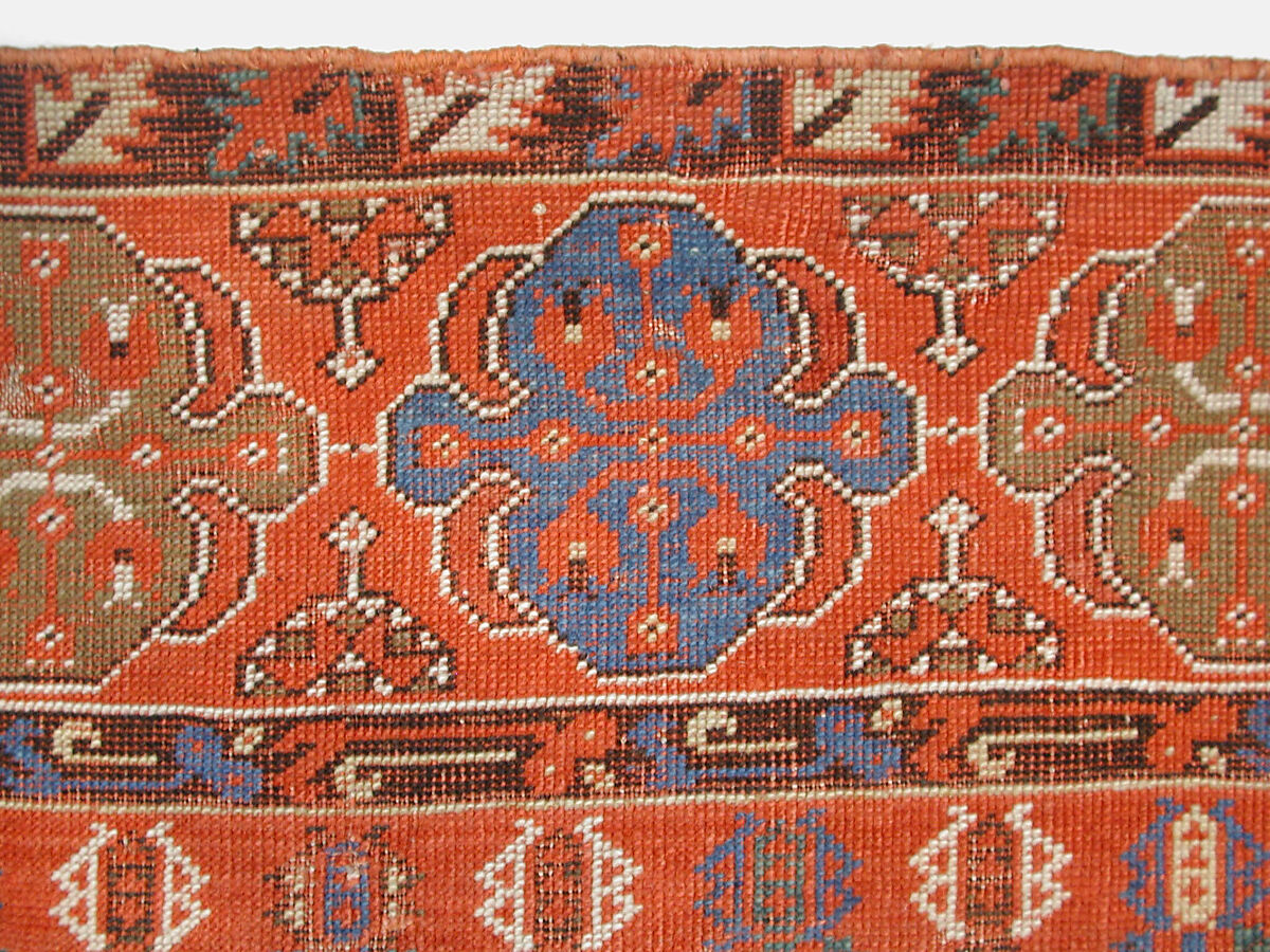 Prayer Rug with Triple Arch Design, Wool (warp, weft, and pile); symmetrically knotted pile