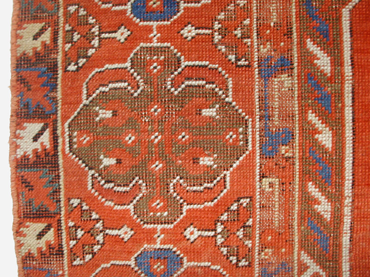 Prayer Rug with Triple Arch Design, Wool (warp, weft, and pile); symmetrically knotted pile
