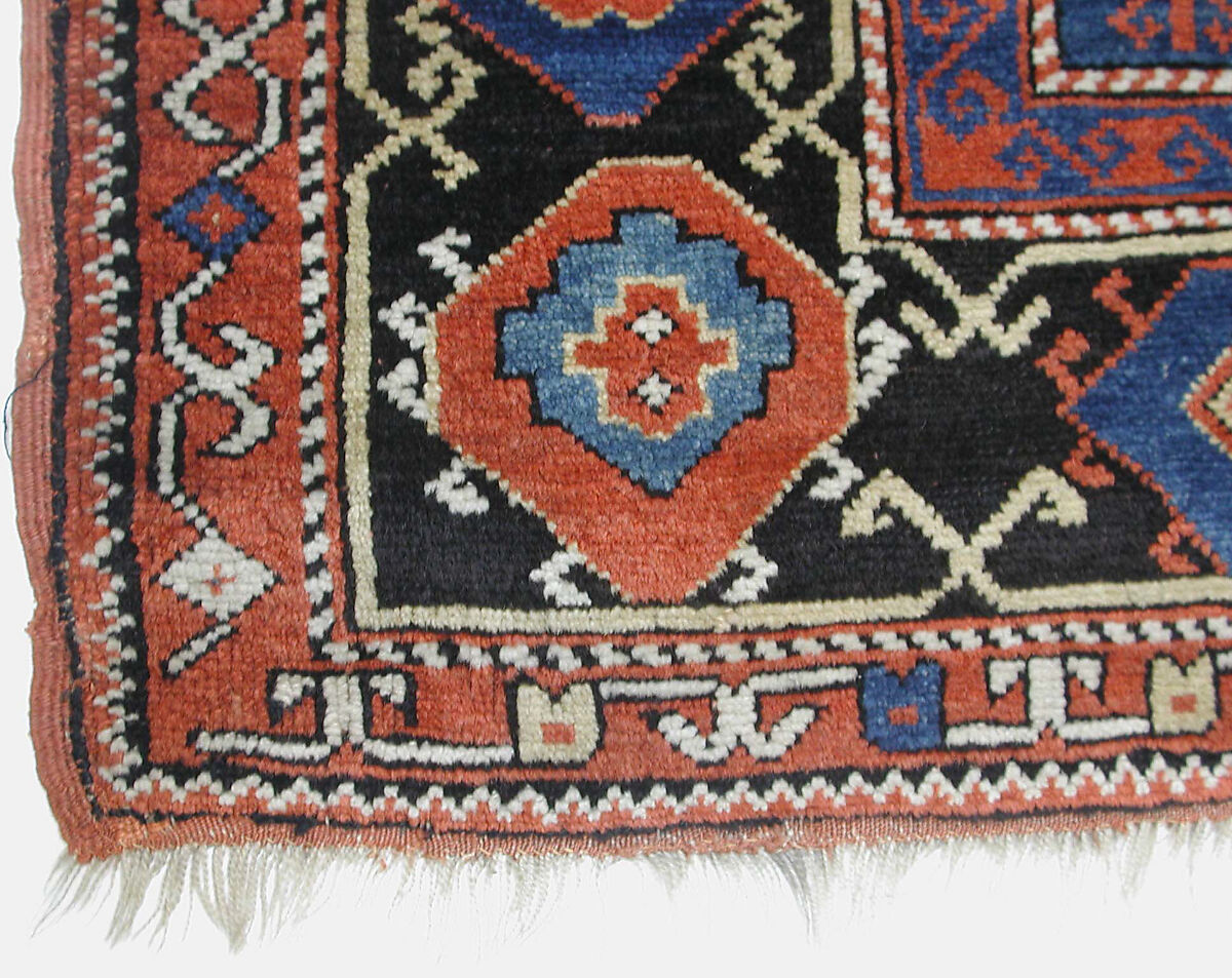 Carpet with Double-Ended Triple Niche, Wool (warp, weft, and pile); symmetrically knotted pile