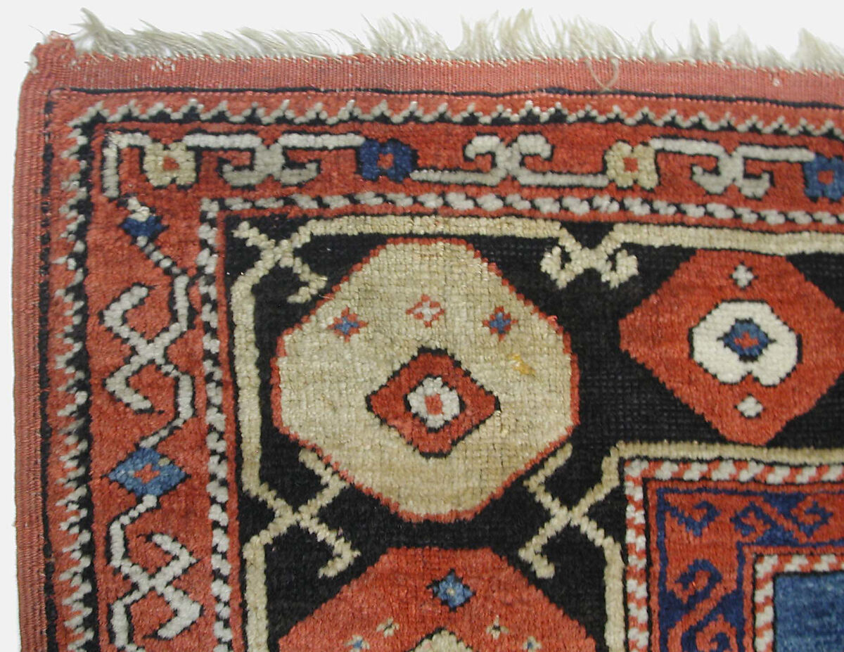 Carpet with Double-Ended Triple Niche, Wool (warp, weft, and pile); symmetrically knotted pile
