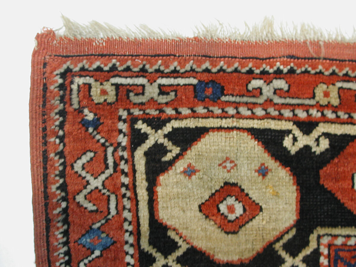 Carpet with Double-Ended Triple Niche, Wool (warp, weft, and pile); symmetrically knotted pile