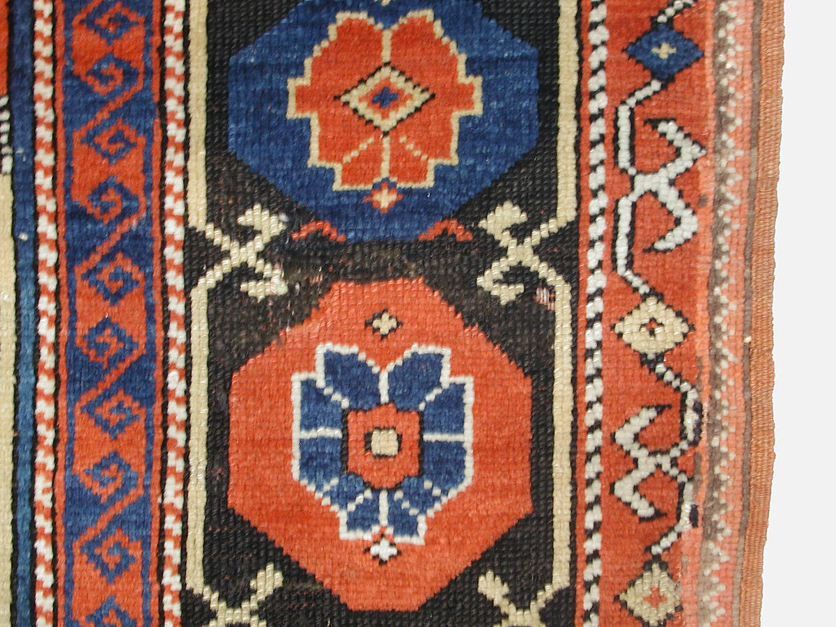Carpet with Double-Ended Triple Niche, Wool (warp, weft, and pile); symmetrically knotted pile