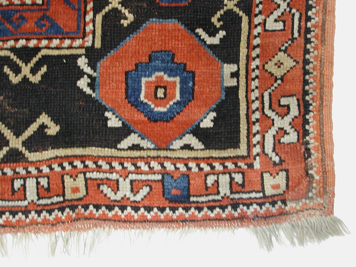 Carpet with Double-Ended Triple Niche, Wool (warp, weft, and pile); symmetrically knotted pile
