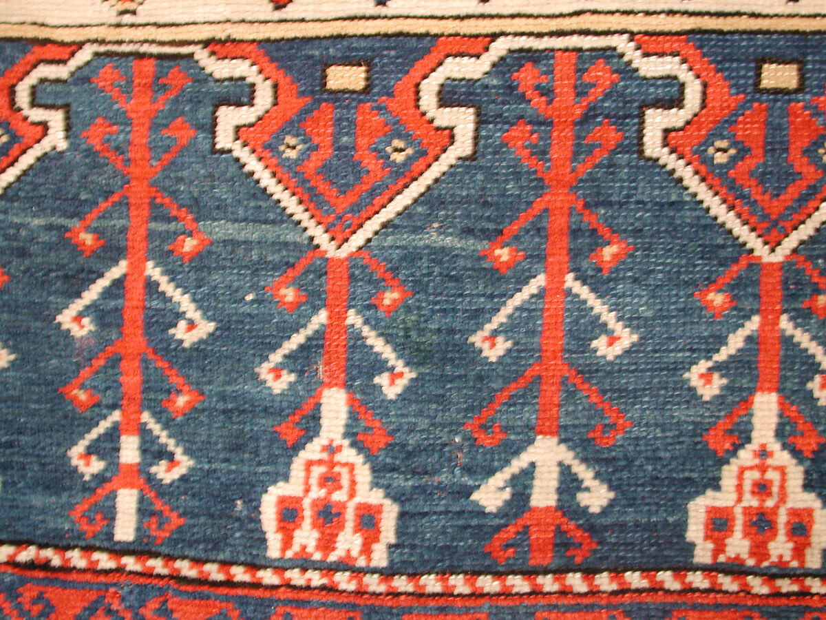 Carpet with Double-Ended Triple Niche, Wool (warp, weft, and pile); symmetrically knotted pile