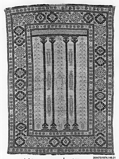 Carpet, Wool (warp, weft, and pile); symmetrically woven pile
