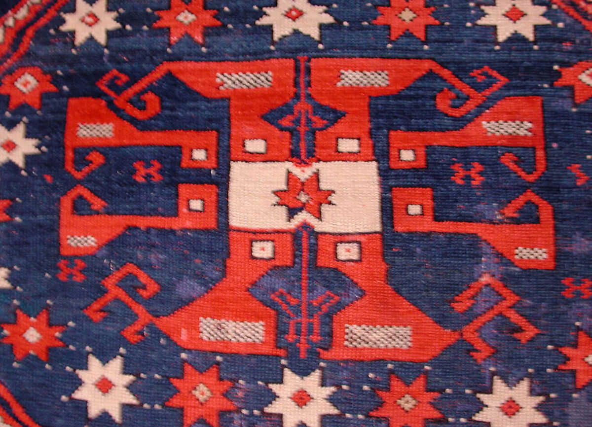 Holbein Ezine Carpet, Wool (warp, weft, and pile); symmetrically knotted pile