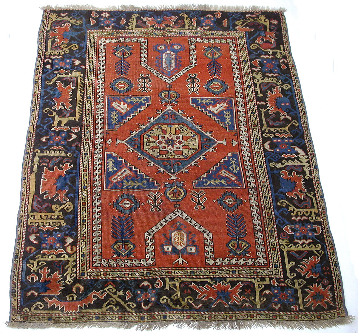 Double-Ended Bellini Carpet, Wool (warp, weft, and pile); symmetrically knotted pile