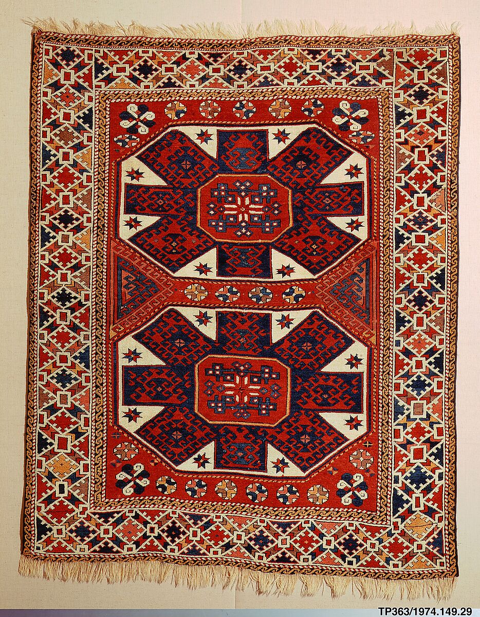 Carpet, Wool (warp, weft, and pile); symmetrically knotted pile