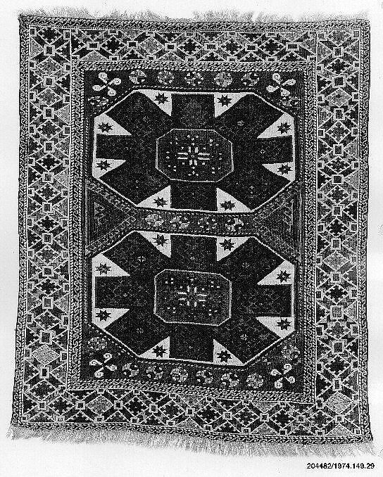 Carpet, Wool (warp, weft, and pile); symmetrically knotted pile